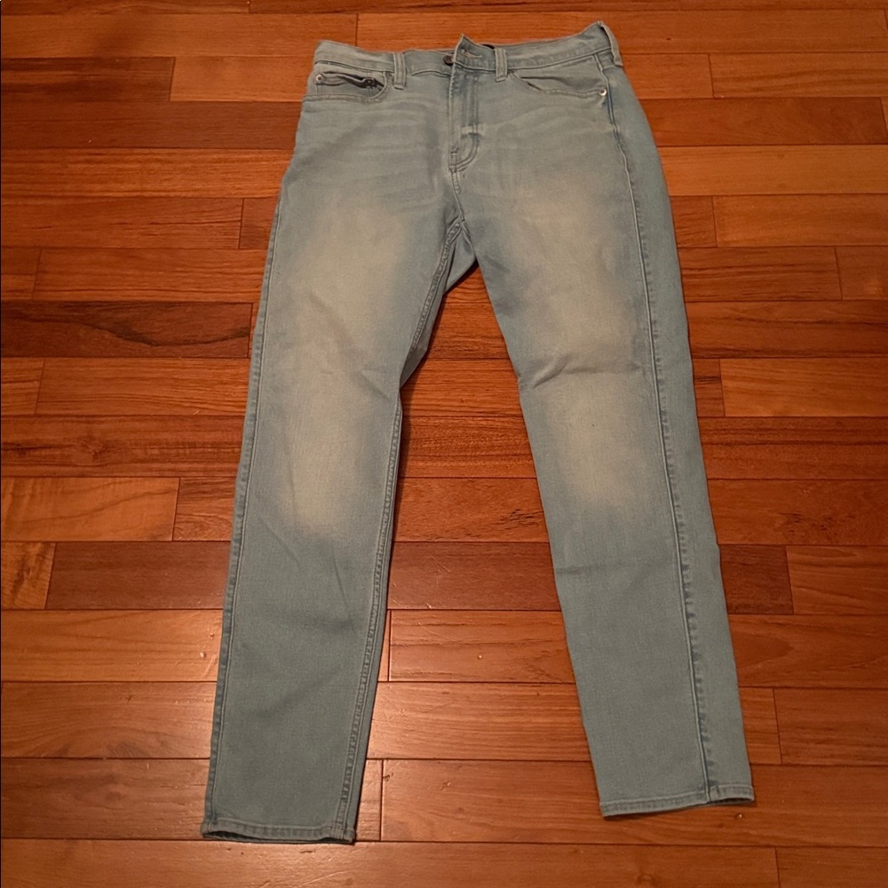 Hollister Athletic Skinny Jeans - Soft Blue